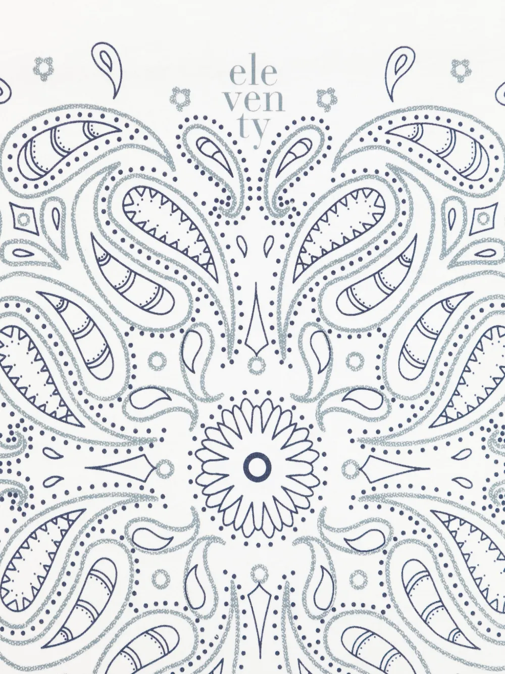 Eleventy Kids T-shirt met paisley-print Wit