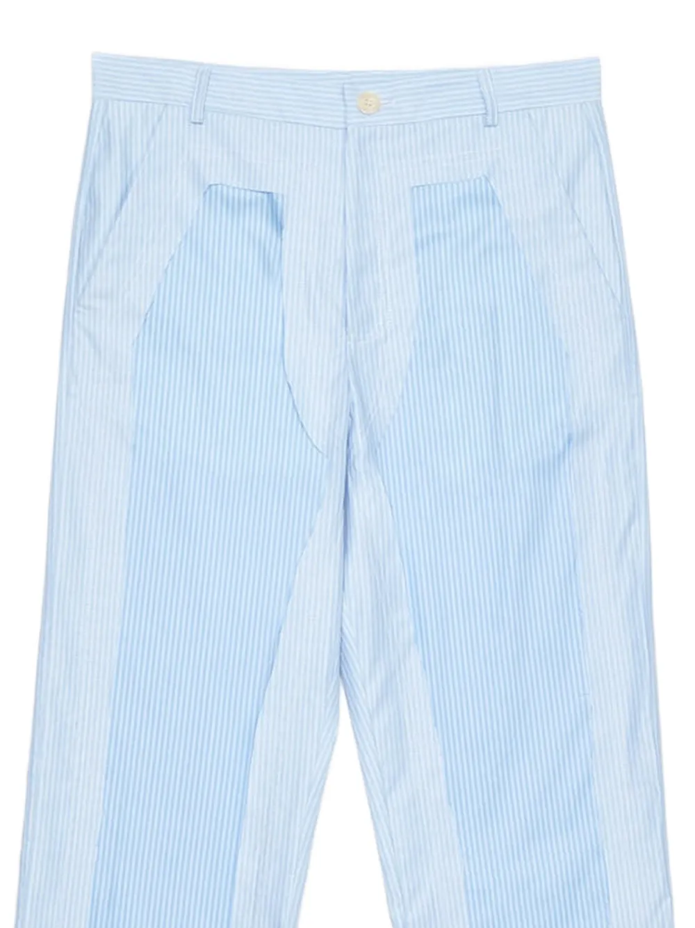  Edward Cuming Layered Panelled Trousers - Blue 