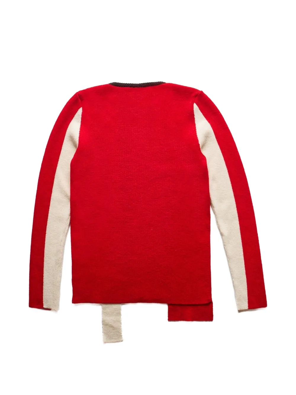  Edward Cuming Intarsia Striped Top - Red 