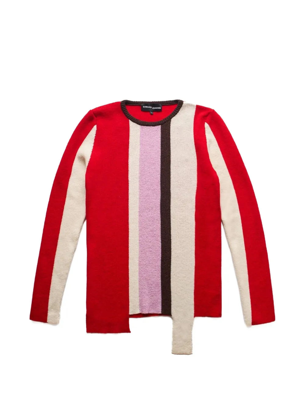 Edward Cuming intarsia striped top - Rosso