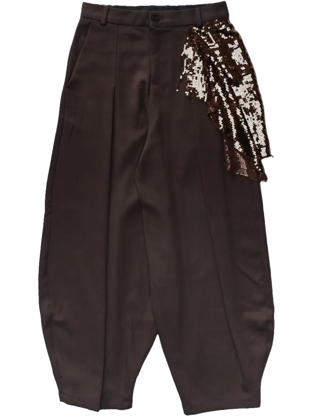 Edward Cuming Kickout Drape "Brown" trousers | marrón | Image 1