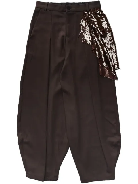 Edward Cuming Kickout Drape "Brown" trousers