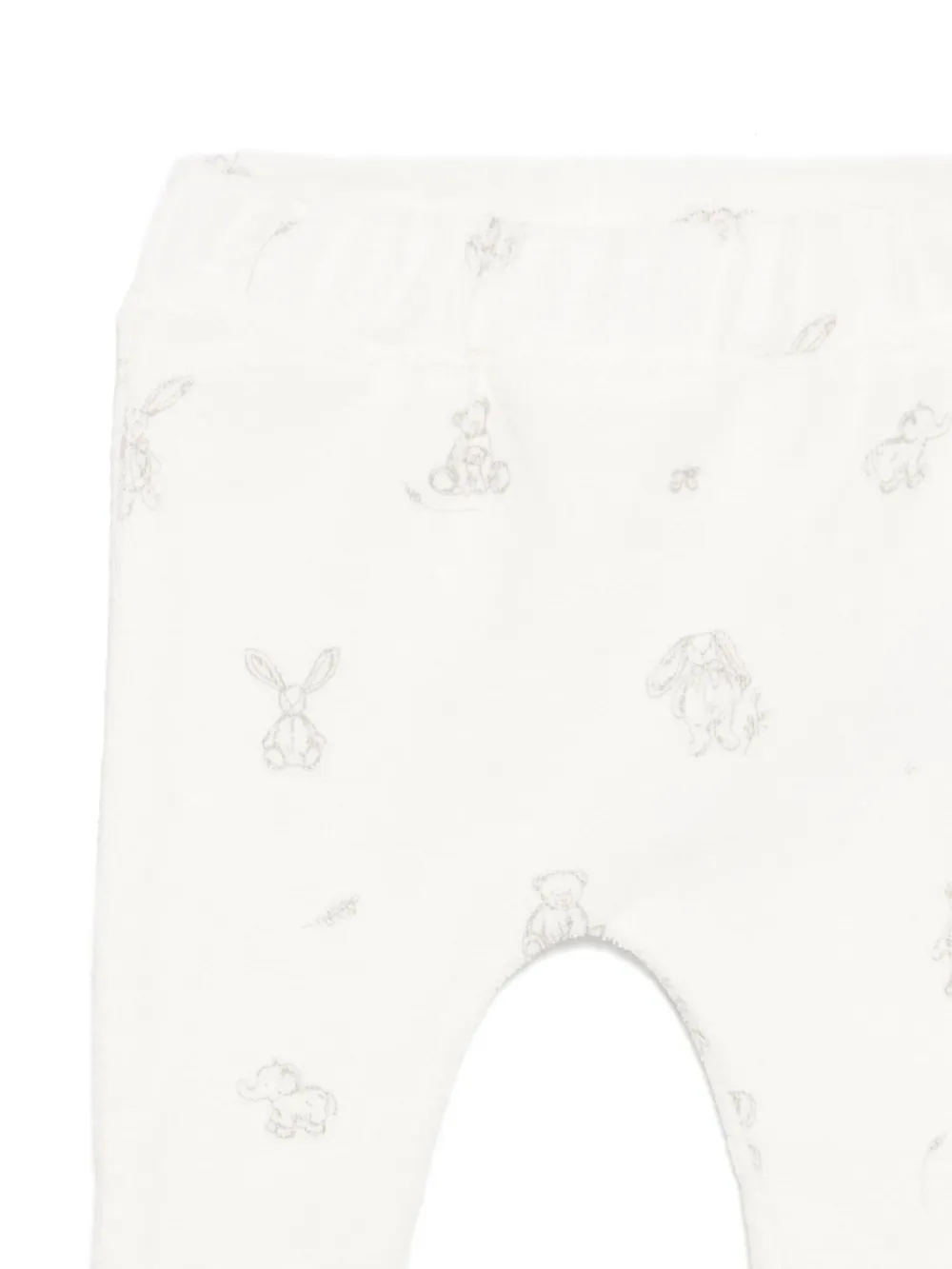 Tartine Et Chocolat Rabbit-print Trousers Set (set Of Two) In White