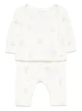 Tartine Et Chocolat rabbit-print trousers set (set of two) - White