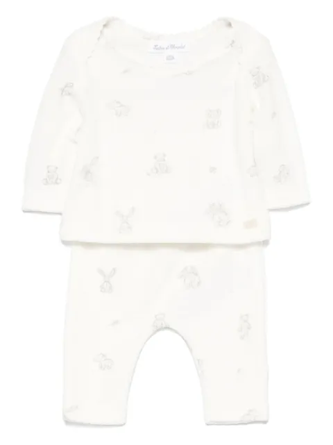 Tartine Et Chocolat rabbit-print trousers set (set of two)