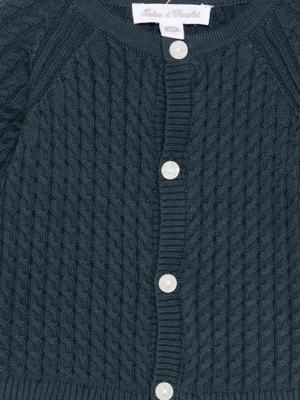Tartine Et Chocolat Kabelgebreid vest Blauw