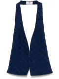 Elisabetta Franchi patterned-jacquard top - Blue