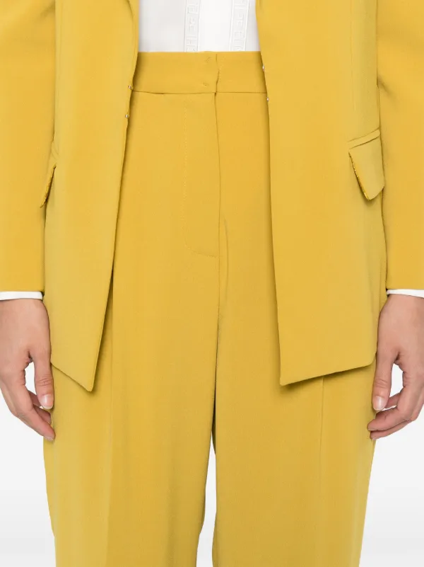 セットアップ ELISABETTA FRANCHI Women Suits LAB75951E2DJ4 Yellow Elisabetta Franchi logo-embellished Crepe Suit | Yellow