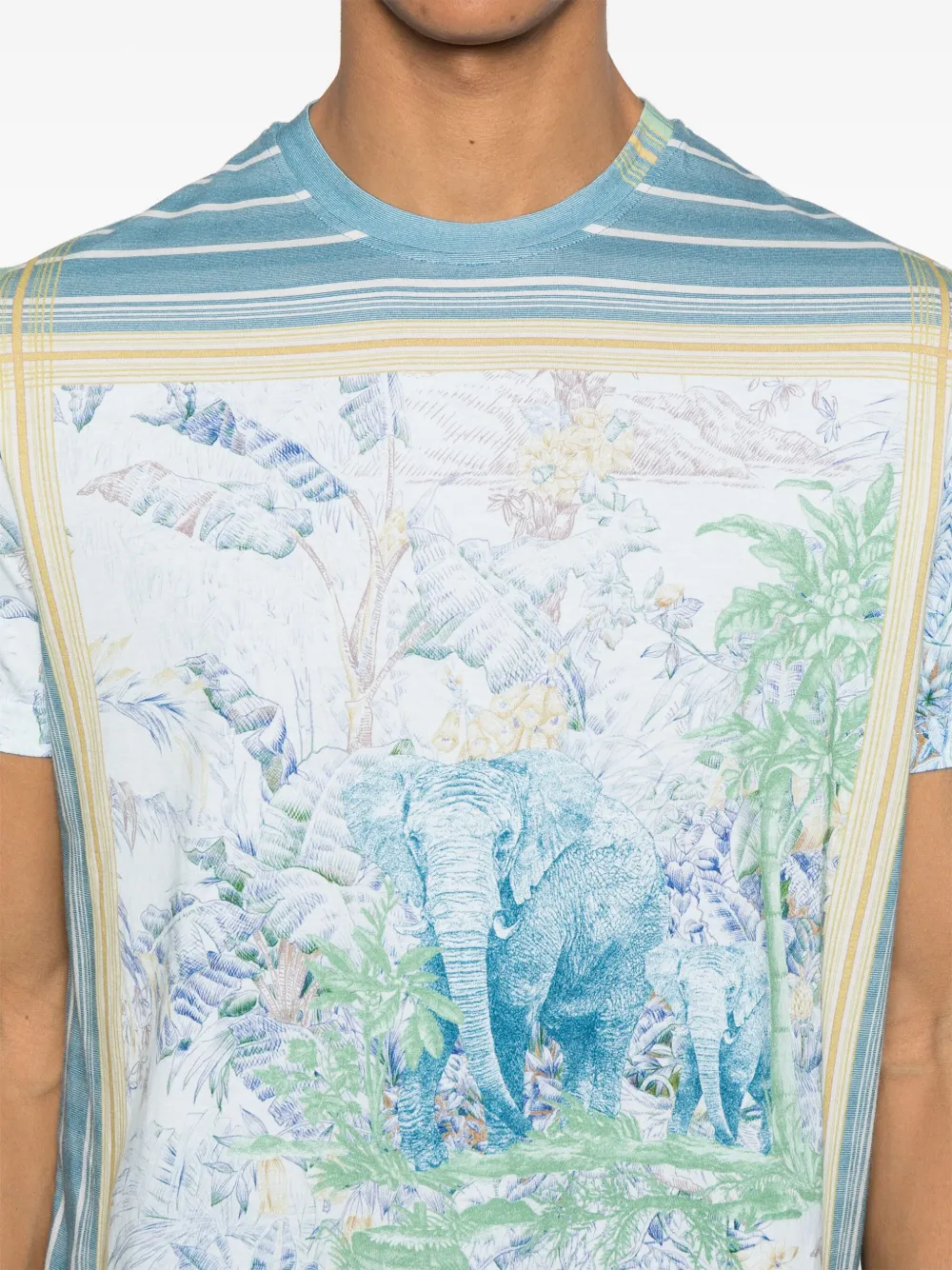 ETRO T-shirt met grafische print Blauw