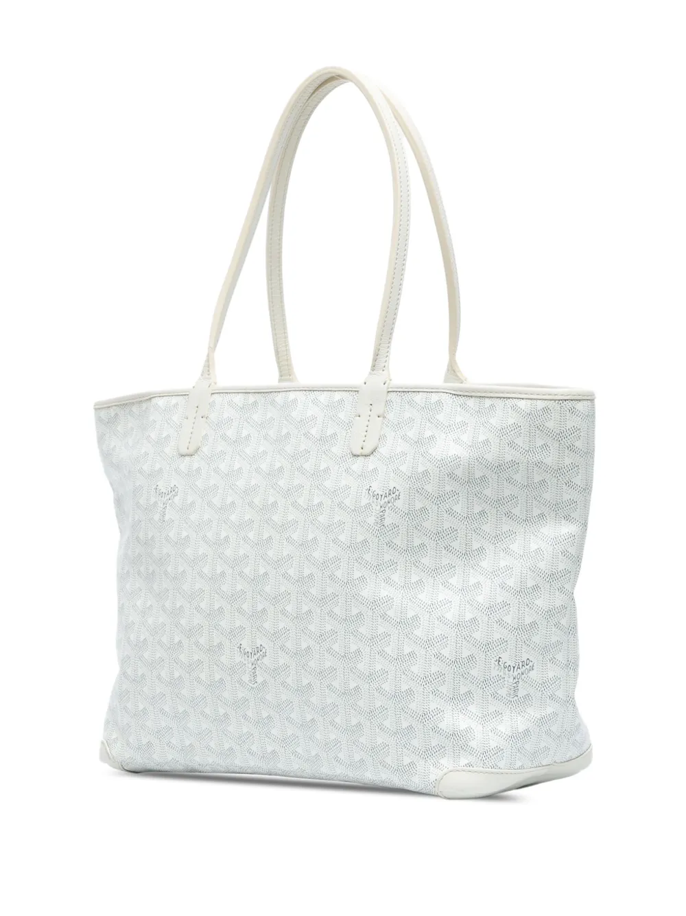 Pre-owned Goyard 2010-2024 Ine Artois Pm Tote Bag In 白色
