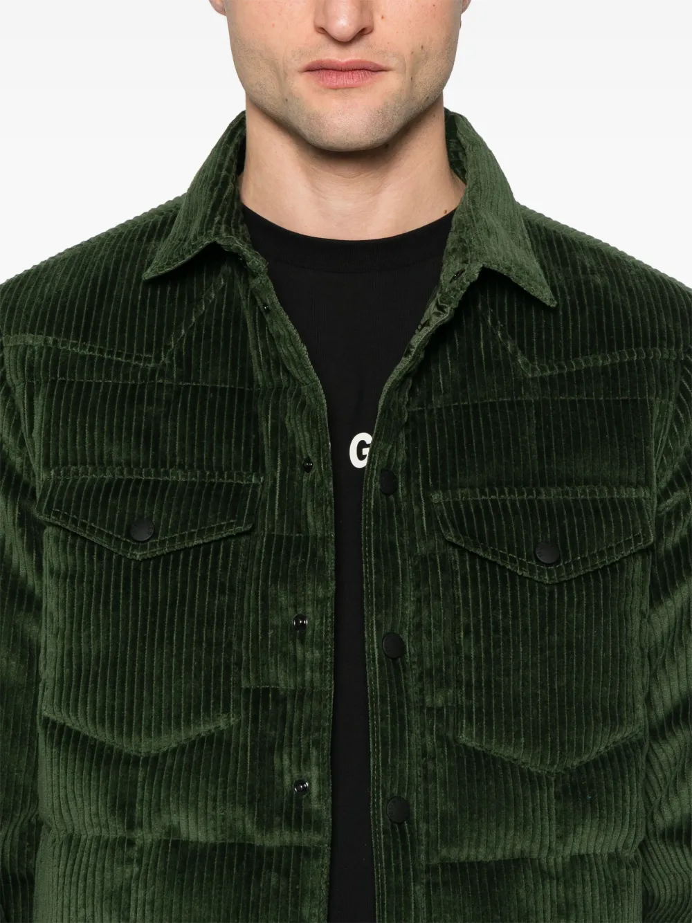Moncler Grenoble Gelt overhemd Groen