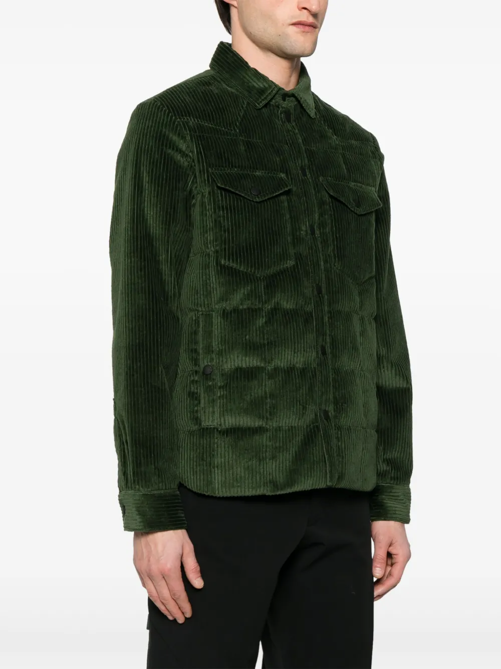 Moncler Grenoble Gelt overhemd Groen