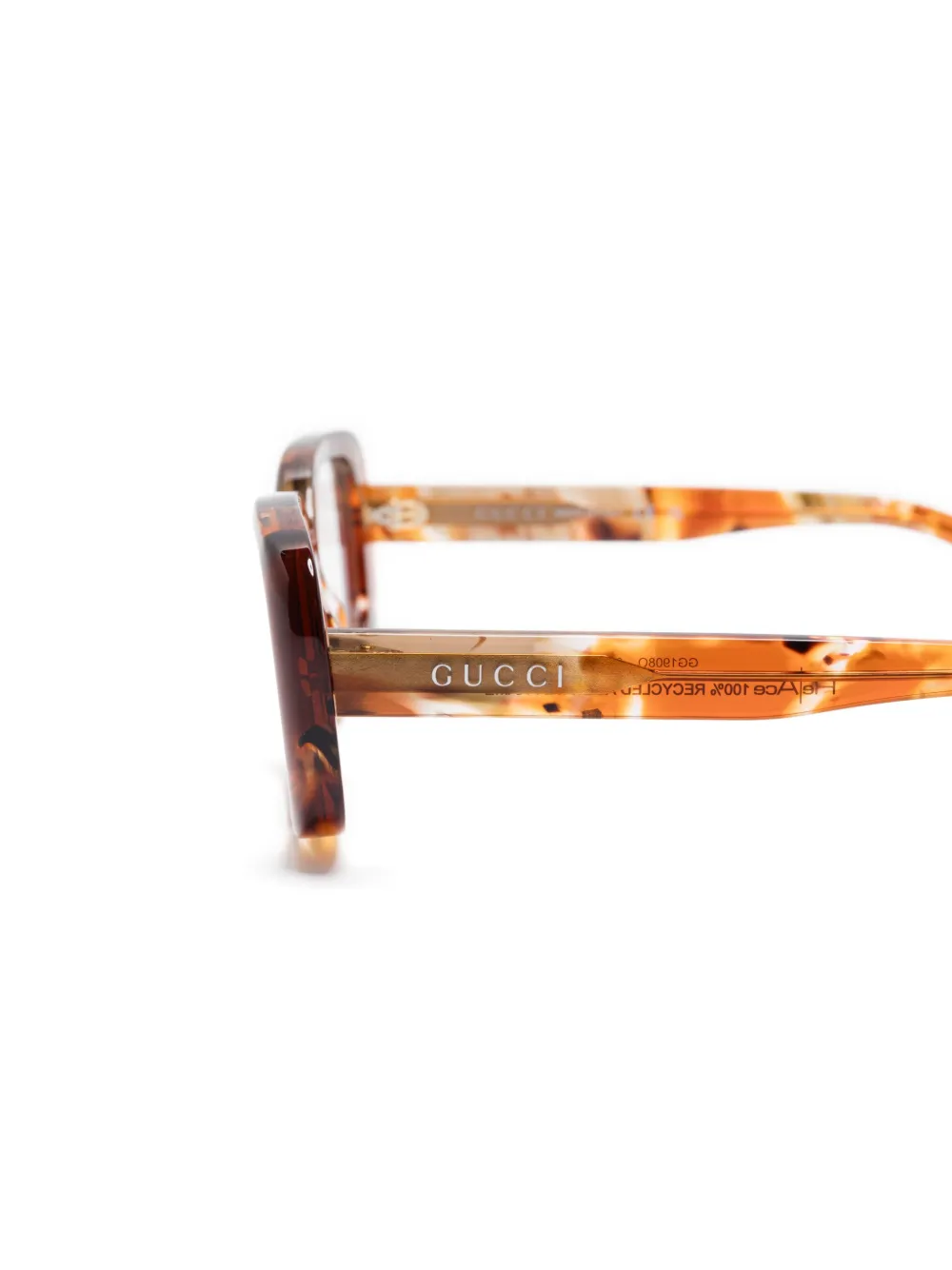 Gucci Rectangle-frame Glasses In Brown