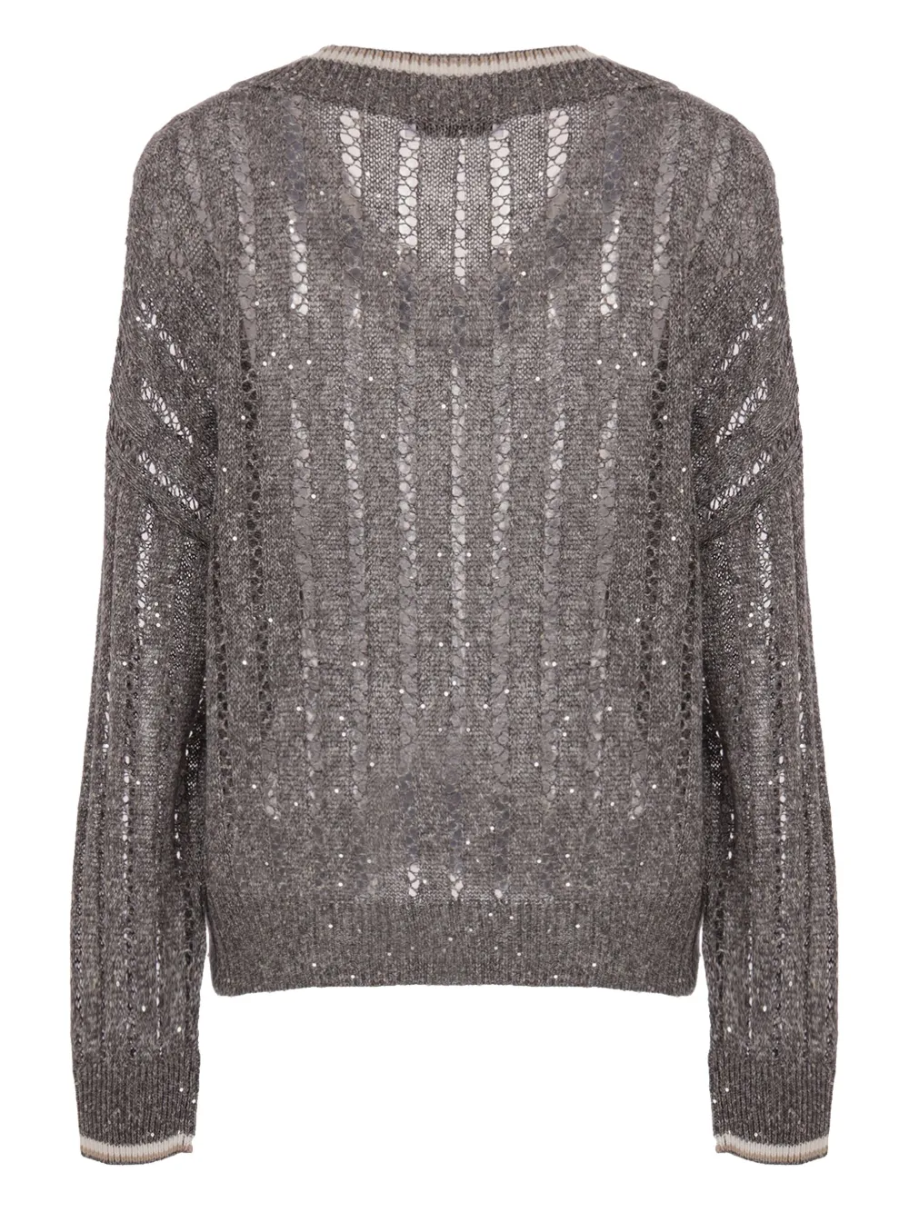 Brunello Cucinelli sequin-embellished jumper - Grijs