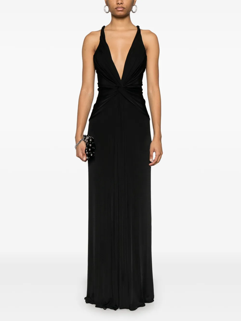 TOM FORD Maxi-jurk met gedraaid detail - Zwart