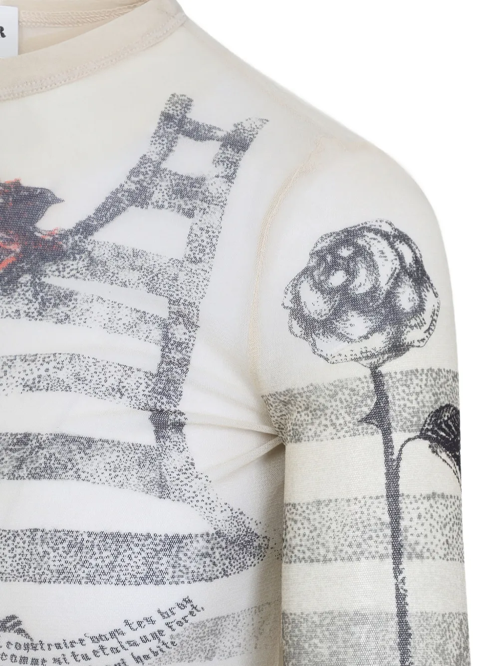 Shop Jean Paul Gaultier Printed T-shirt In White