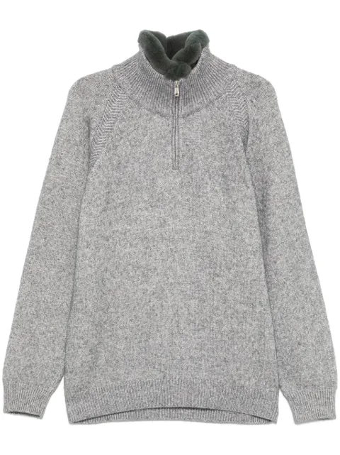 Brioni detachable-collar sweater