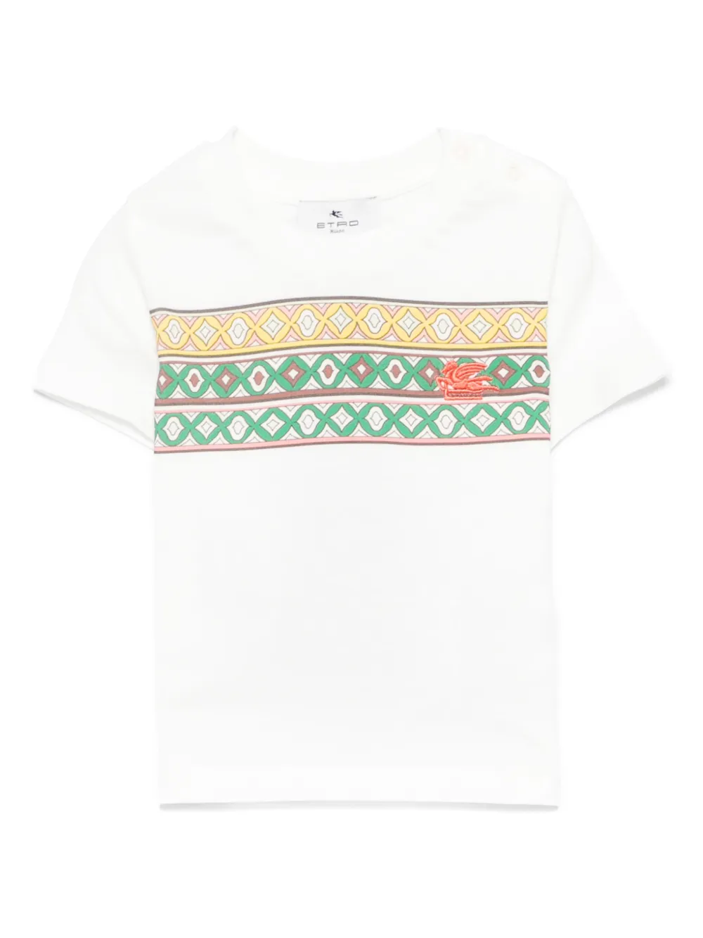 Etro Babies' Pegaso-embroidered T-shirt In Weiss