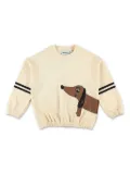 Mini Rodini dog-print sweatshirt - Neutrals