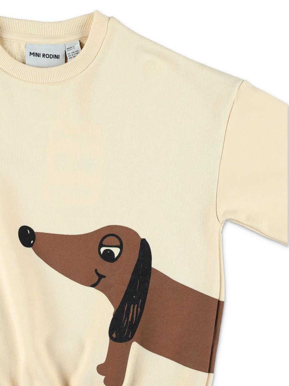 Mini Rodini Sweater met hondenprint Beige