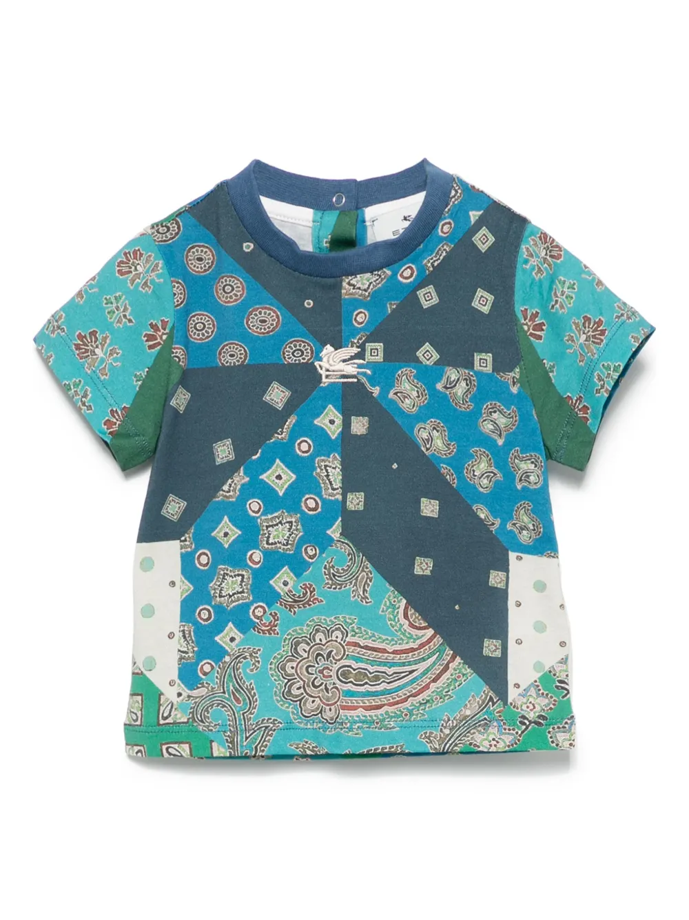 ETRO KIDS ペイズリー Tシャツ - ブルー ETRO KIDS ペイズリー Tシャツ - ブルー