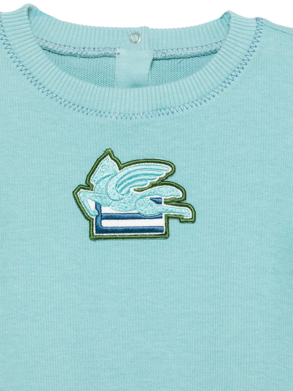 ETRO KIDS Sweater met Pegaso-patch Blauw