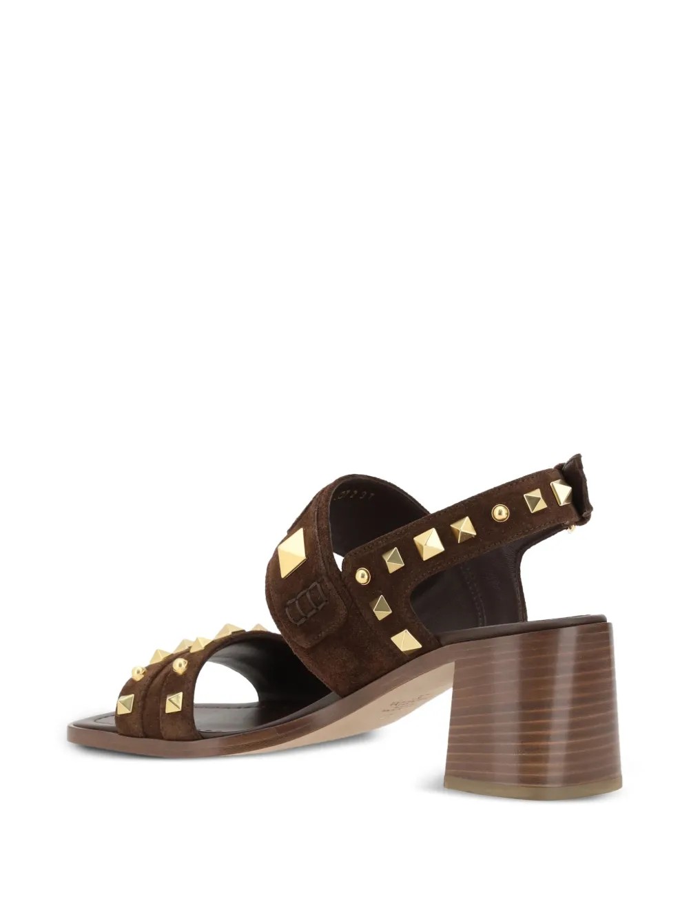 Valentino Garavani 60 mm sandalen met studs Bruin