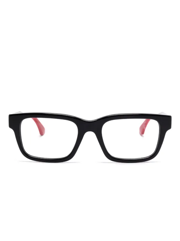 Gucci Eyewear スクエア眼鏡フレーム | ブラック | FARFETCH JP