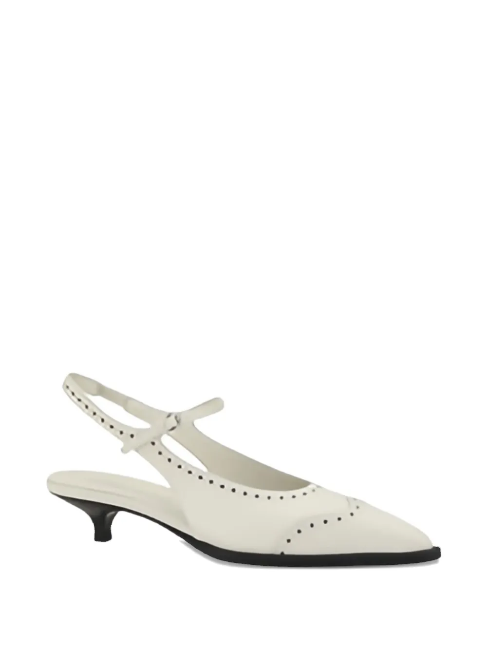 Miu Leren slingback pumps Wit