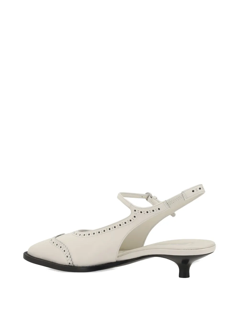 Miu Leren slingback pumps Wit