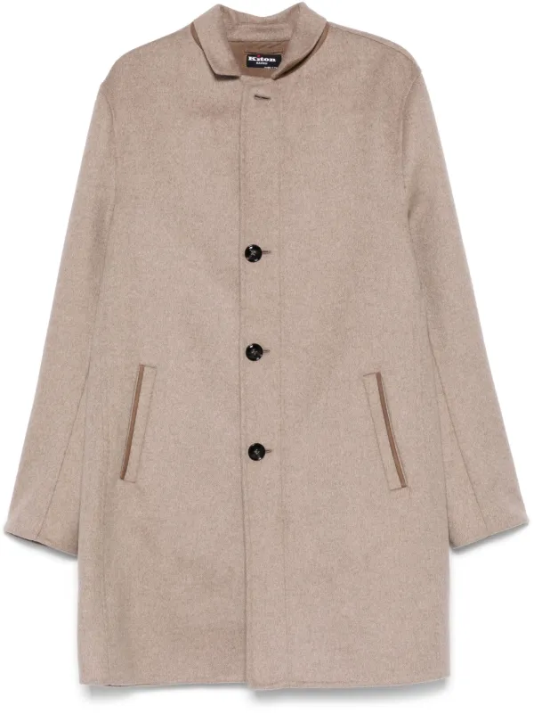Kiton Cashmere Coat in Neutrals
