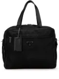 Prada Pre-Owned 2000-2013 Saffiano Trimmed Tessuto business bag - Black