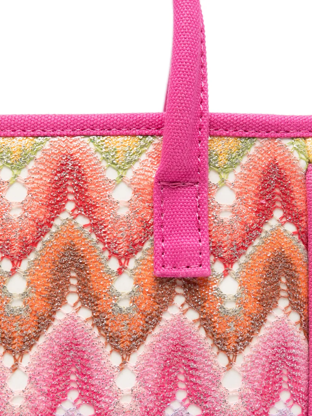 Missoni Kids Schoudertas met zigzag-patroon Roze