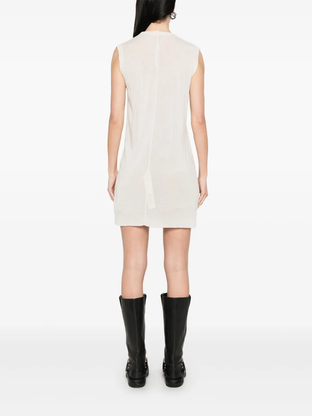 Rick Owens V-neck Top In Neutrals