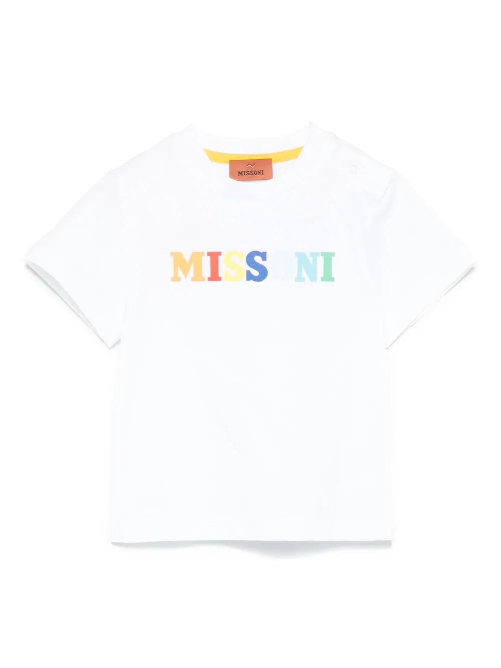 Missoni Kids T-shirt met logoprint Wit