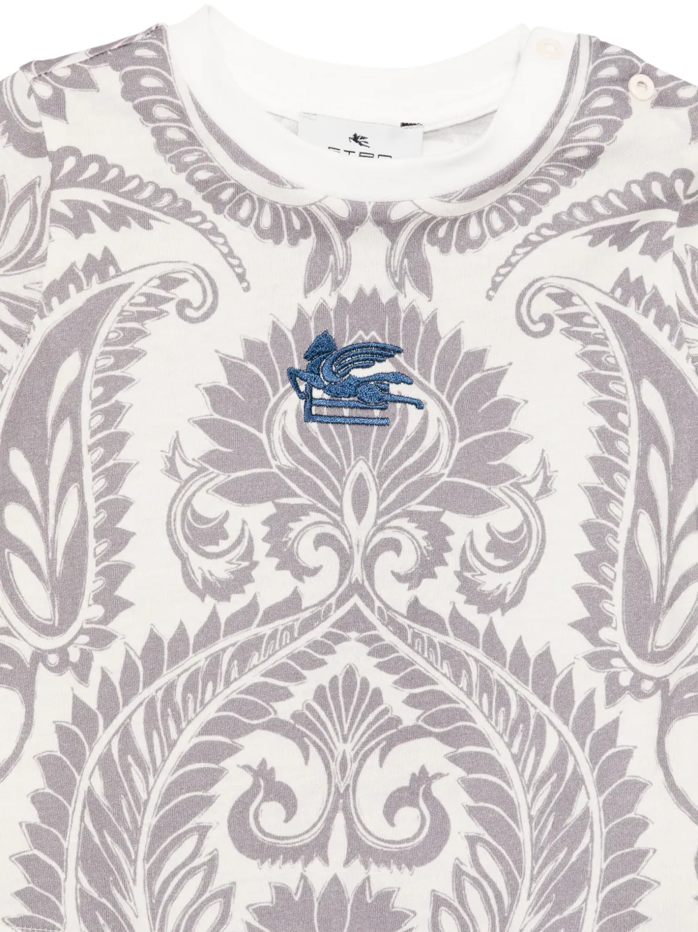 ETRO KIDS T-shirt met paisley-print Grijs
