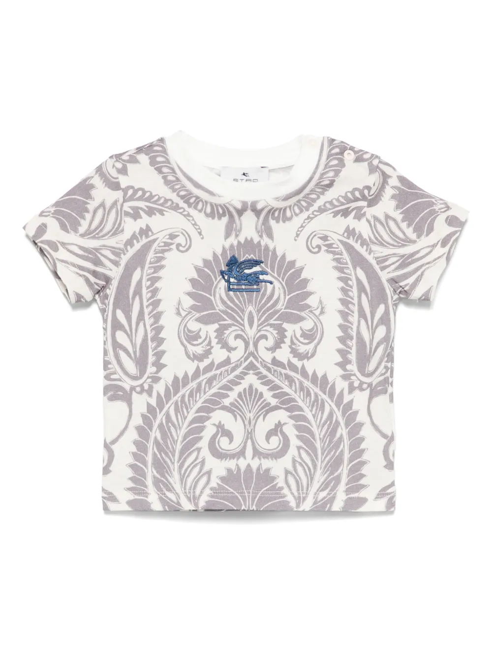 ETRO KIDS T-shirt met paisley-print Grijs