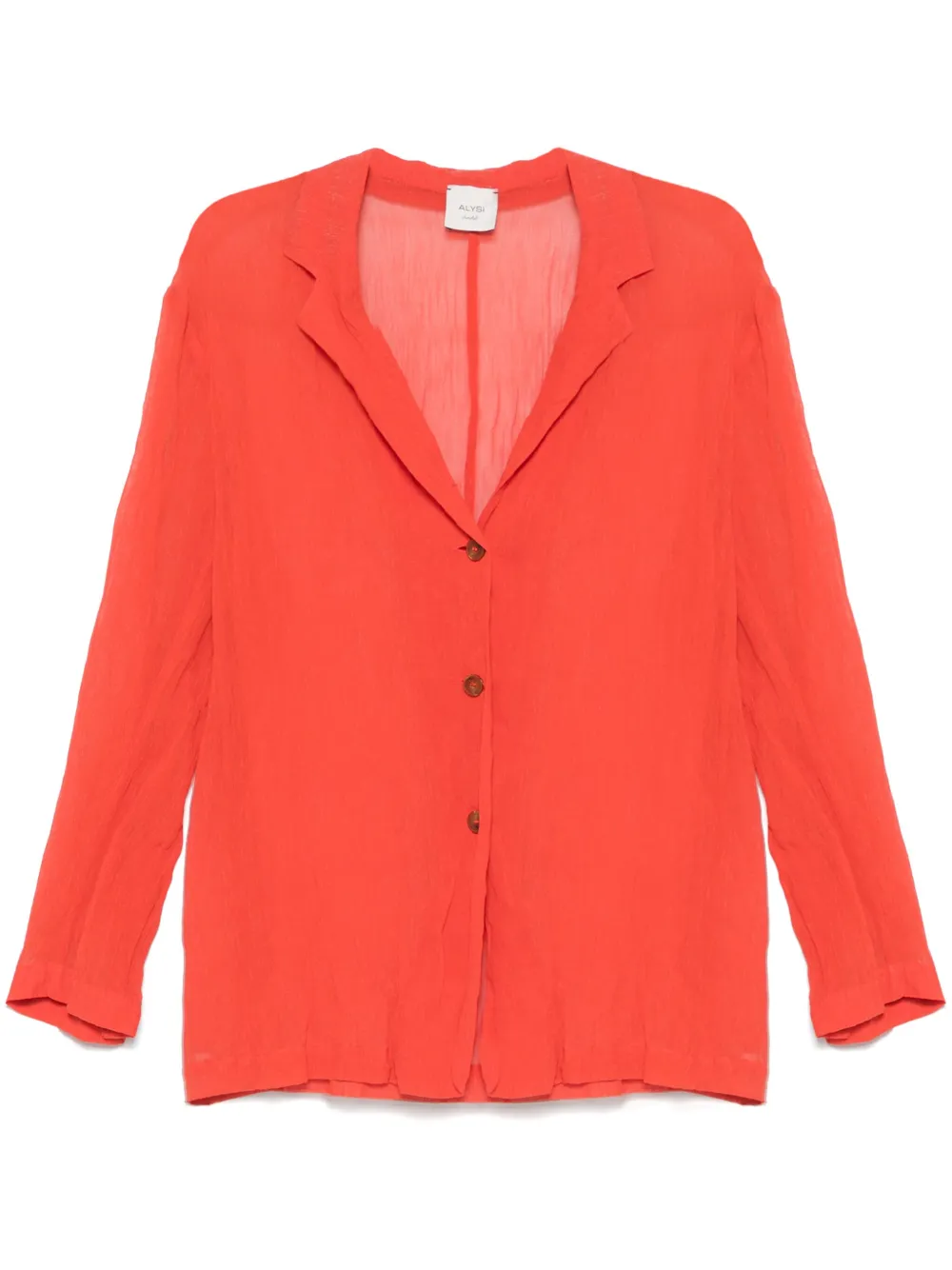 Alysi Blazer met gekreukt effect Rood