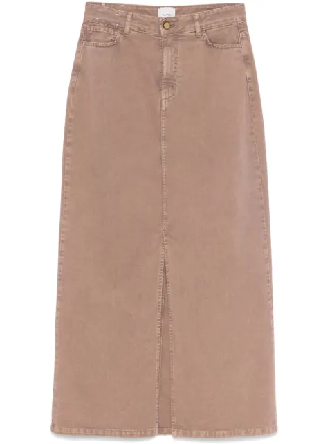 Alysi logo-patch maxi skirt