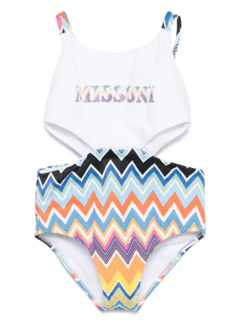 Missoni Kids zigzag-print swimsuit