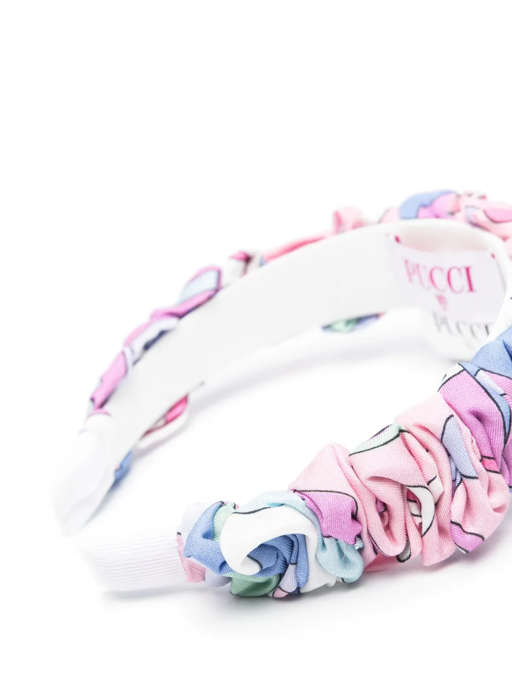 PUCCI Junior Marble-print headband - Roze