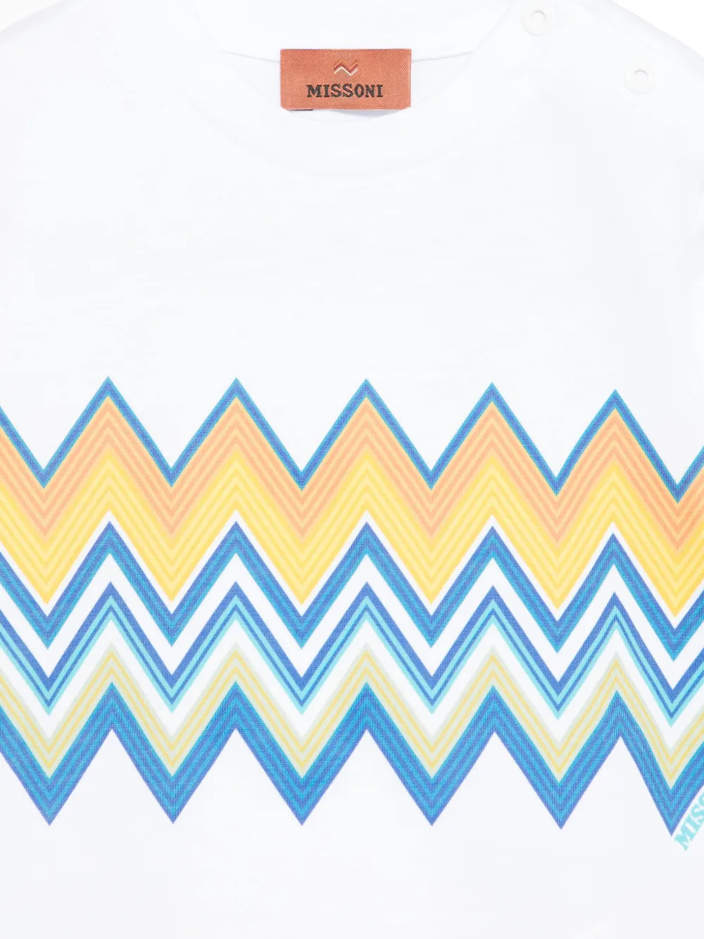 Missoni Kids T-shirt met zigzagprint Wit