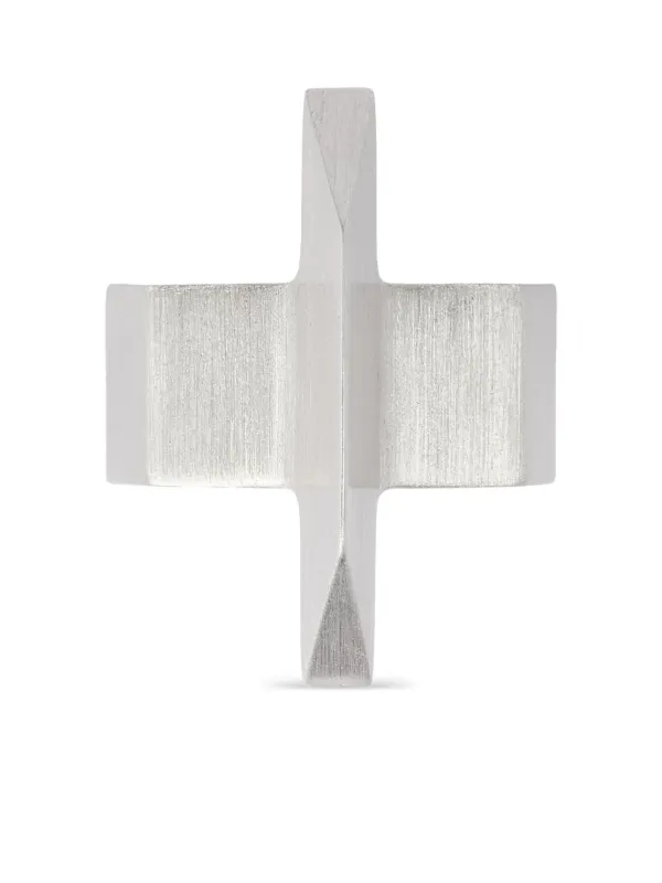 Rick Owens Trapezoid Ring in Silver