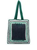 Casablanca Crochet tote bag - Blue