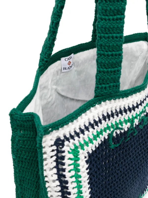 Casablanca Crochet Tote Bag | Blue | FARFETCH
