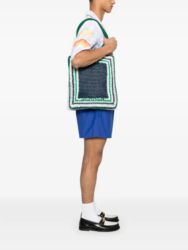 Casablanca Crochet Tote Bag | Blue | FARFETCH