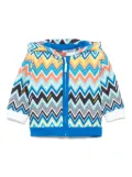 Missoni Kids zigzag-print hoodie - Blue