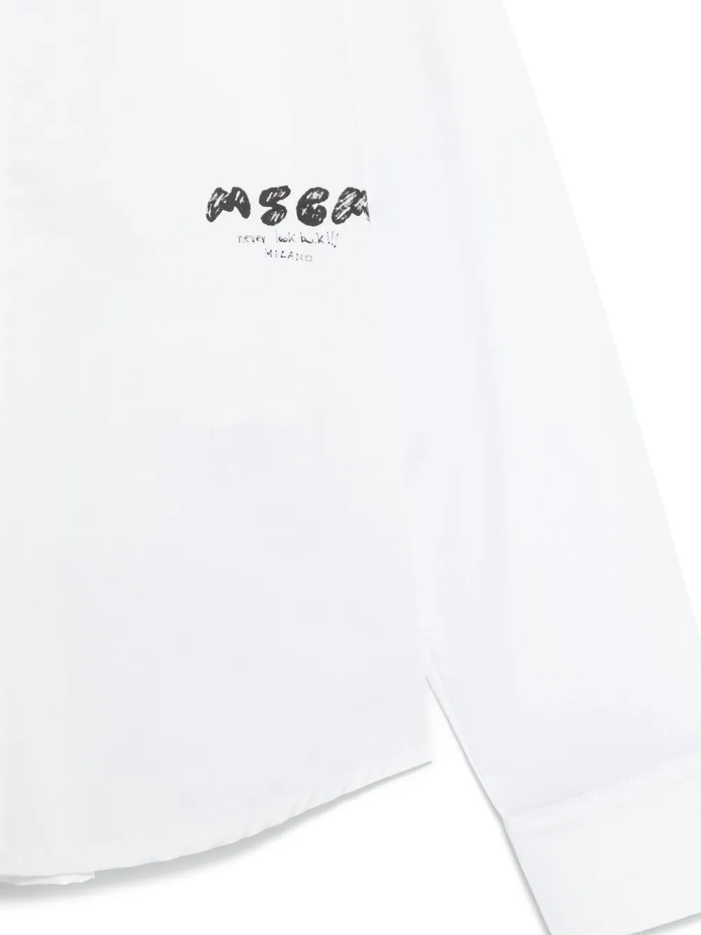 MSGM Kids Shirt met logoprint Wit