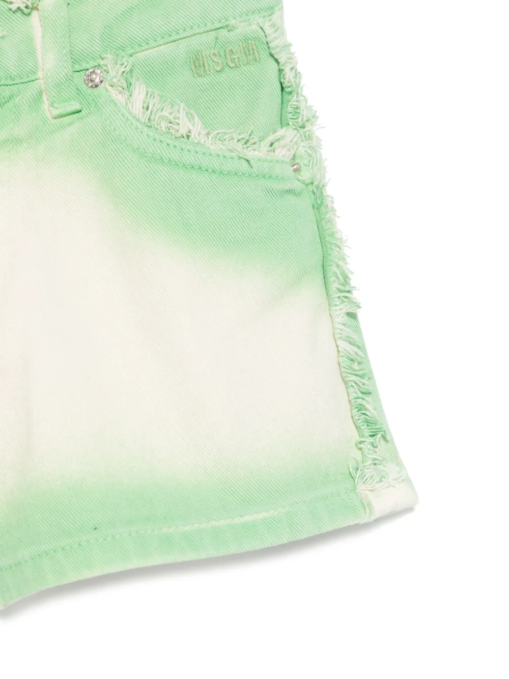 MSGM Kids Shorts met franje Groen