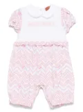 Missoni Kids chevron-pattern romper - White